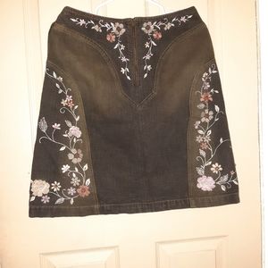 Western style denim skirt